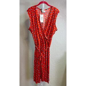 Leota Martini Dot Red Dress